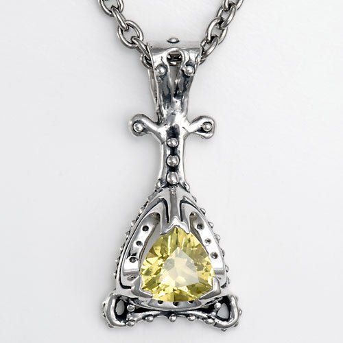 Unique Handcrafted Sterling Silver Citrine Pendant - DeSantis