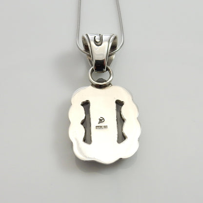 Unique Sterling Gaspeite Garnet Pendant, One of a kind Silver Gaspeite Garnet Peridot Drop Pendant, Sterling Silver Gaspeite Unique Pendant - DeSantis