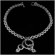 Unique Sterling Silver Circle Hoop Necklace - DeSantis