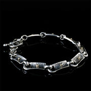 Unique Sterling Silver Gold Link Bracelet - DeSantis