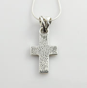 Very Unique Sterling Silver Multi - stone Mosaic Inlay Cross Pendant, Mosaic Inlay Turquoise Cross Drop Pendant, Stylish Turquoise Inlay Cross - DeSantis