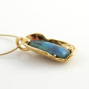 Yellow 14kt Gold Natural Opal Drop Pendant - DeSantis