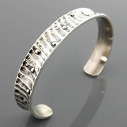 Handcrafted Sterling Silver Textured Cuff Bracelet