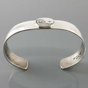 Sterling Silver Modern Yin Yang Cuff Bracelet