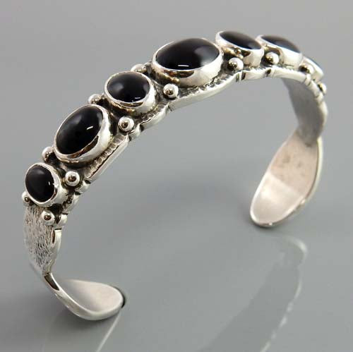 Black Onyx Sterling Silver Cuff Bracelet