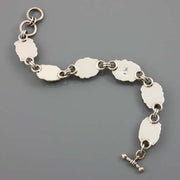 Handmade Sterling Silver Gaspeite Link Bracelet