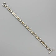 Unique Sterling Silver Gold Link Bracelet