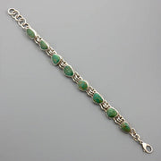 Handmade Adjustable Sterling Silver Turquoise Link Bracelet