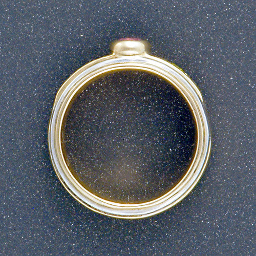 Yellow gold diamond sapphire ring