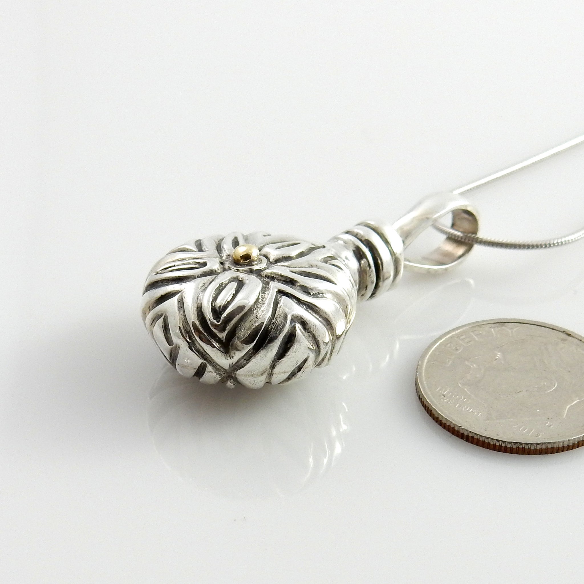 Silver Handcrafted Urn Pendant