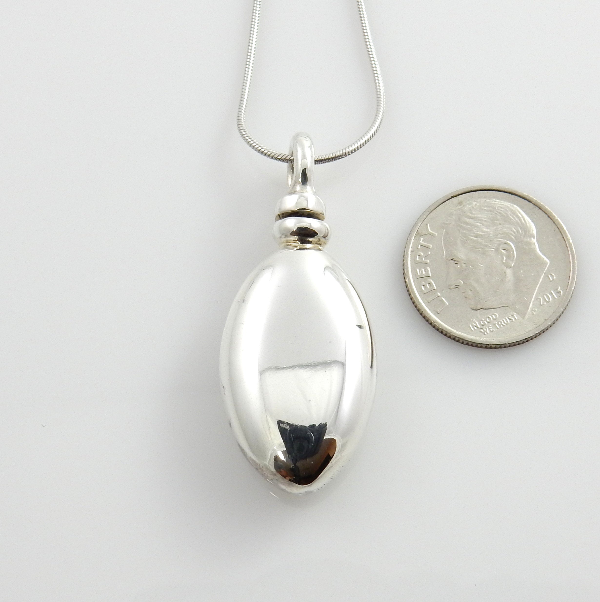 Simple Sterling Silver Handcrafted Urn Pendant